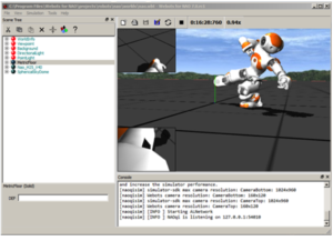 Webot simulation environment for the NAO robot