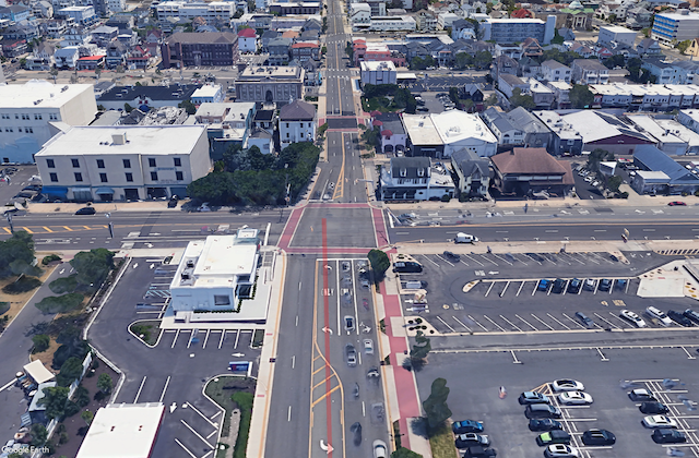 Map of Major Intersection 4. Corridor ends as 9th street intersects West Ave.