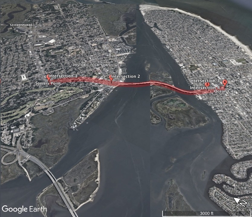 Spliced Aerial View Showing Route 52 Corridor